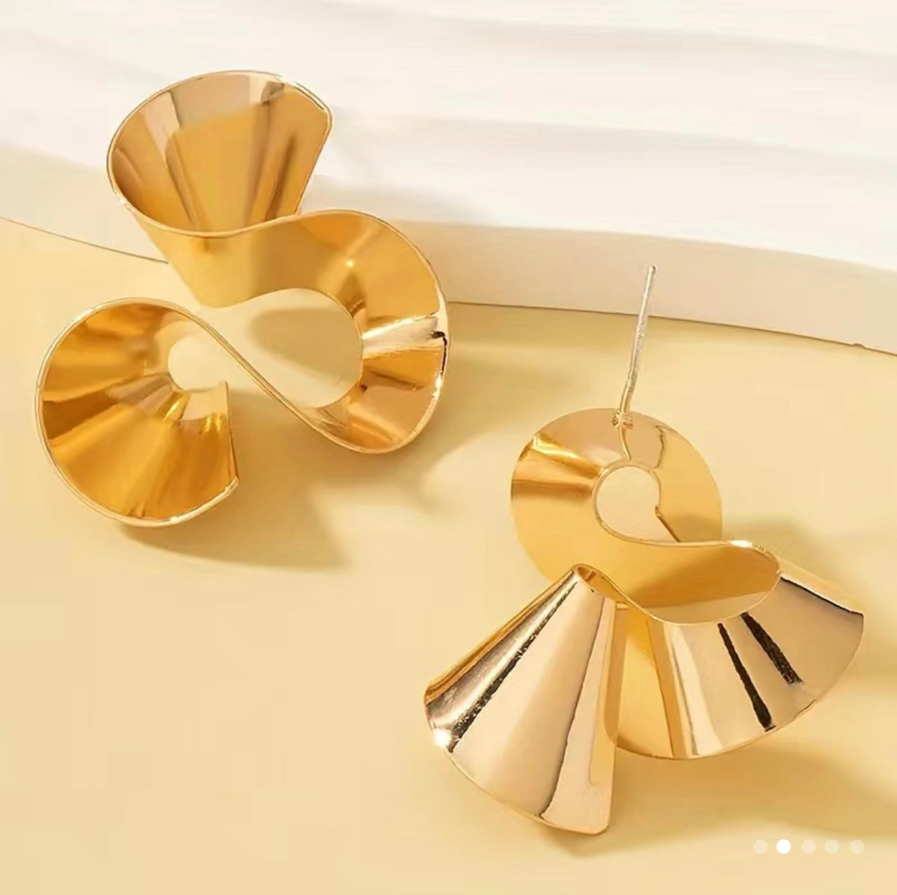 Golden Lotus Earrings